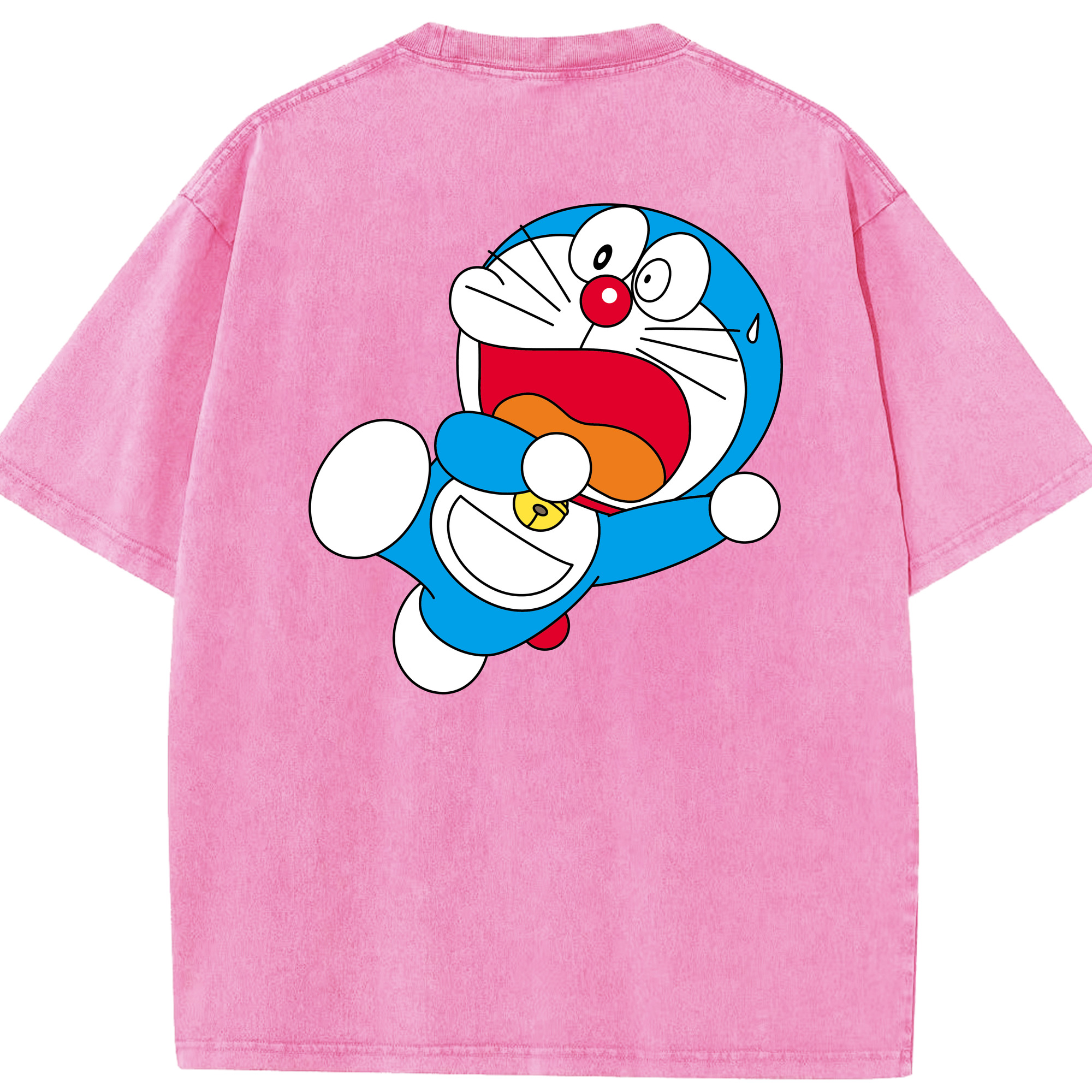 （画像用） ドラえもん Doraemon 綿100% ヴィンテージ風 半袖Tシャツ（背面プリント）